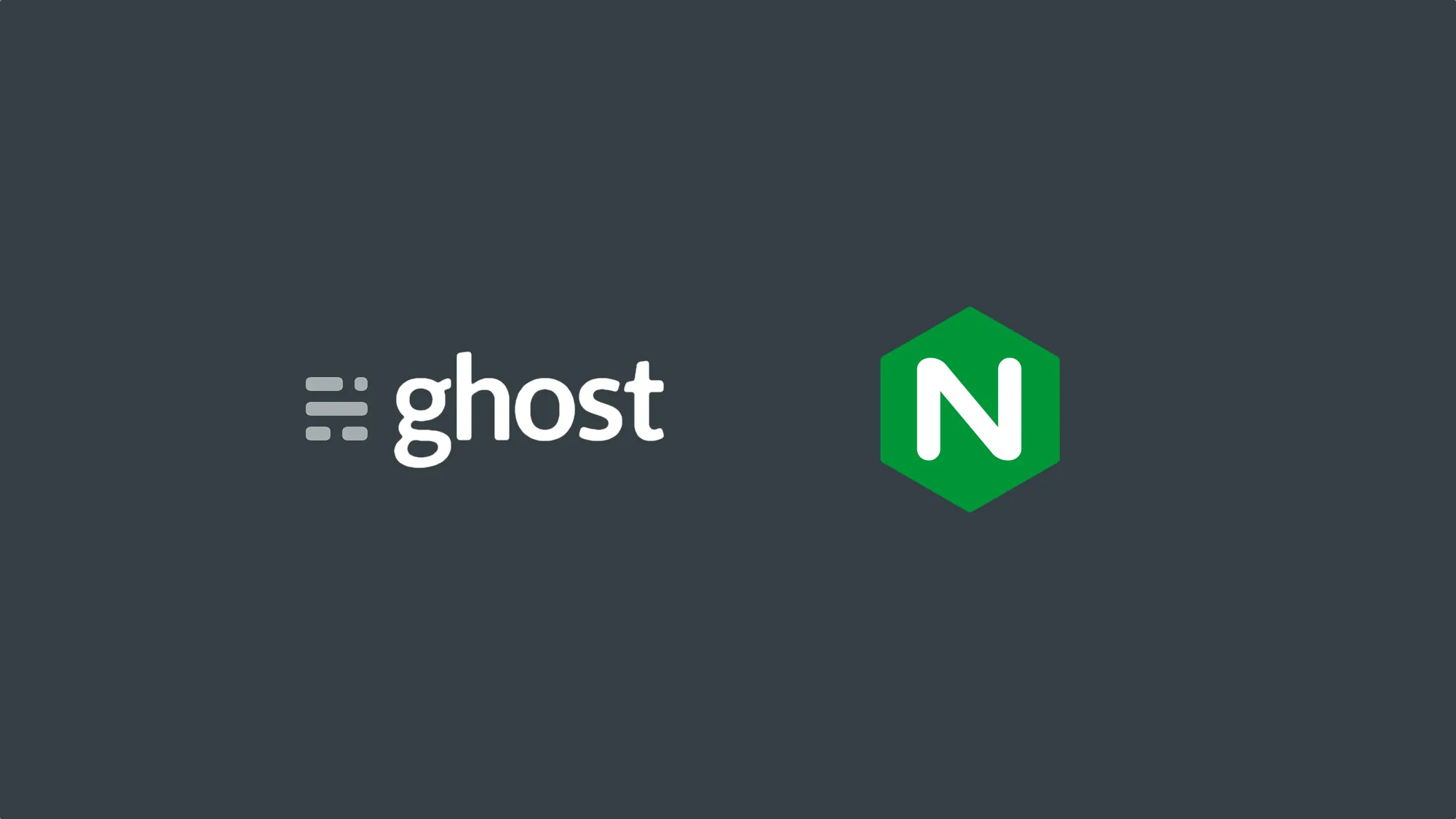 Ghost, NGINX logo.